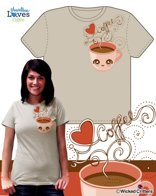 Threadless Kawaii Coffee T-Shirt