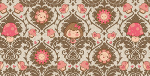 Victorian kawaii pattern by maiiko